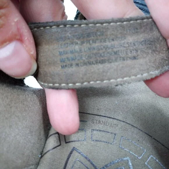 Taos Escape Black Leather Wedge Comfort Sandals Size 40 US 9-9.5 Adjustable - Picture 11 of 14